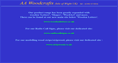 Desktop Screenshot of aawoodcrafts.woodenletters.co.uk