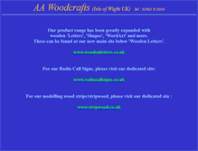 Tablet Screenshot of aawoodcrafts.woodenletters.co.uk